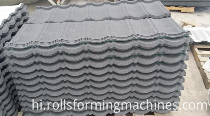 पत्थर लेपित टाइल उत्पादन लाइन डी 4 Metro Roman Roof Tiles machine stone coated tile production line
